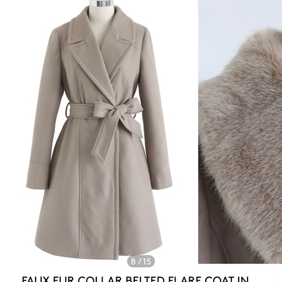 Chicwish Fur Collar Coat never worn! - Picture 3 of 5